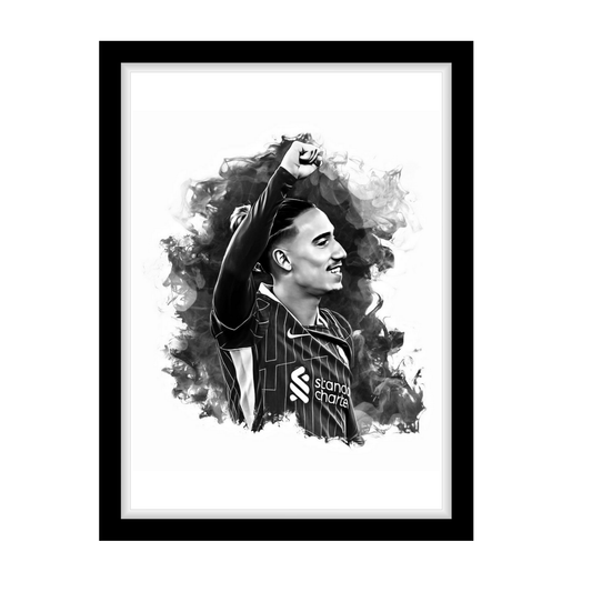 TSIMIKAS"A4 Black & White Football Art Print – Oil Painting Style Sports Wall Decor-Artwork re-print