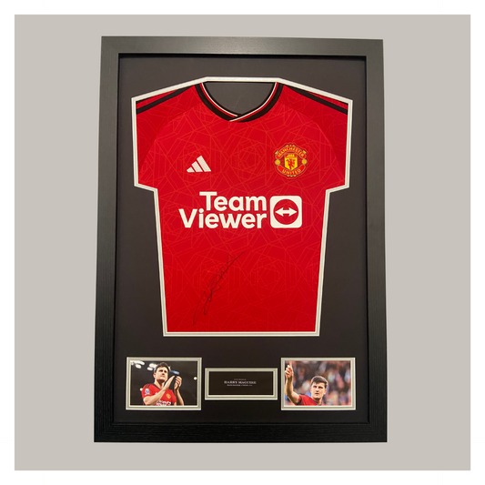HAND SIGNED HARRY MAGUIRE FRAMED SHIRT DISPLAY