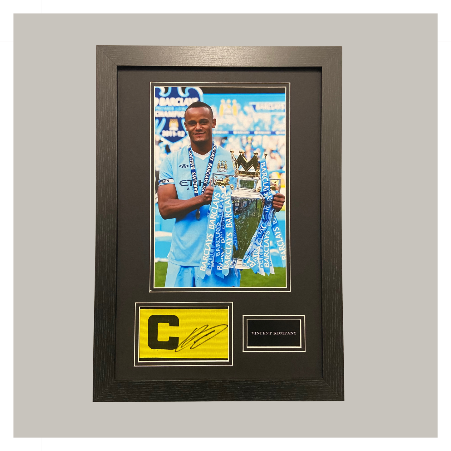 VINCENT KOMPANY CAPTAINS ARMBAND DISPLAY.