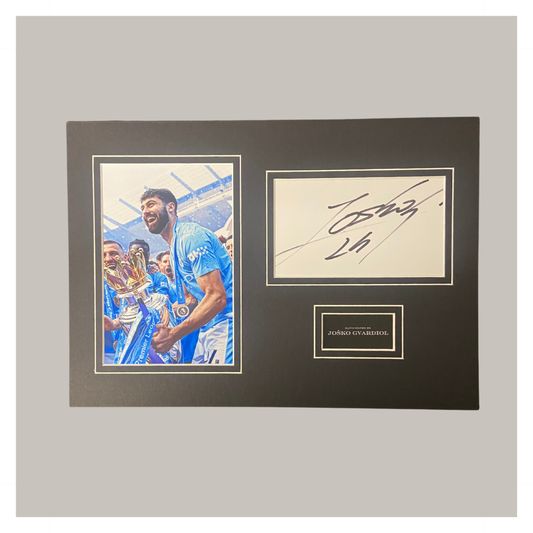 HAND SIGNED JOSKO GVARDIOL A4 MOUNTED DISPLAY