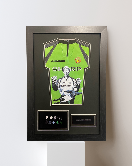 PETER SCHMEICHEL HAND-PAINTED MINI SHIRT DISPLAY