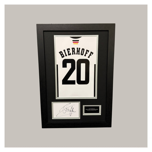 OLIVER BIERHOFF BACK OF SHIRT GERMANY MOUNTED DISPLAY