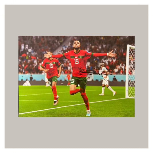 YOUSSEF EN-NESYRI HAND SIGNED A4 PHOTO