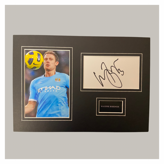 HAND SIGNED WAYNE BRIDGE A4 MOUNTED DISPLAY