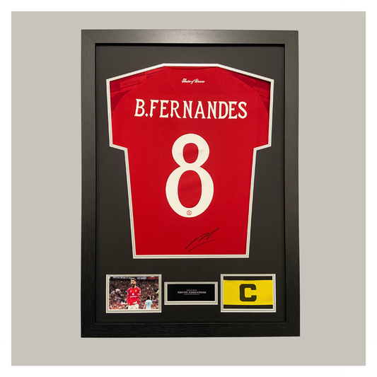 BRUNO FERNANDES SIGNED AND FRAMED SHIRT