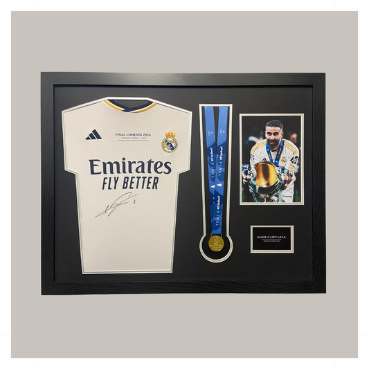 *DANI CARVAJAL CHAMPIONS LEAGUE WINNERS SIGNED AND FRAMED SHIRT