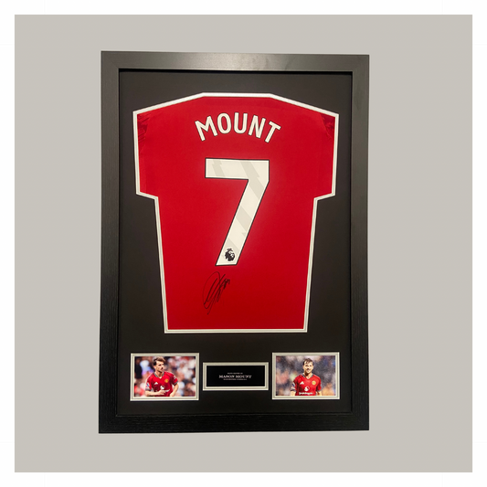 MASON MOUNT SIGNED AND FRAMED SHIRT