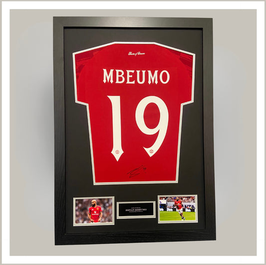 BRYAN MBEUMO SIGNED AND FRAMED SHIRT