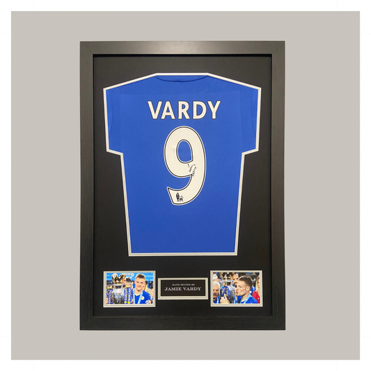 JAMIE VARDY SIGNED AND FRAMED SHIRT